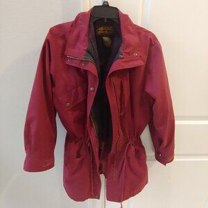 Eddie Bauer Jacket Womens Medium Red full zip Coat Outdoors